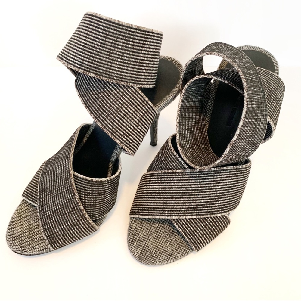 Alexander Wang Dana Cross Ankle Strap Sandals - Picture 4 of 8